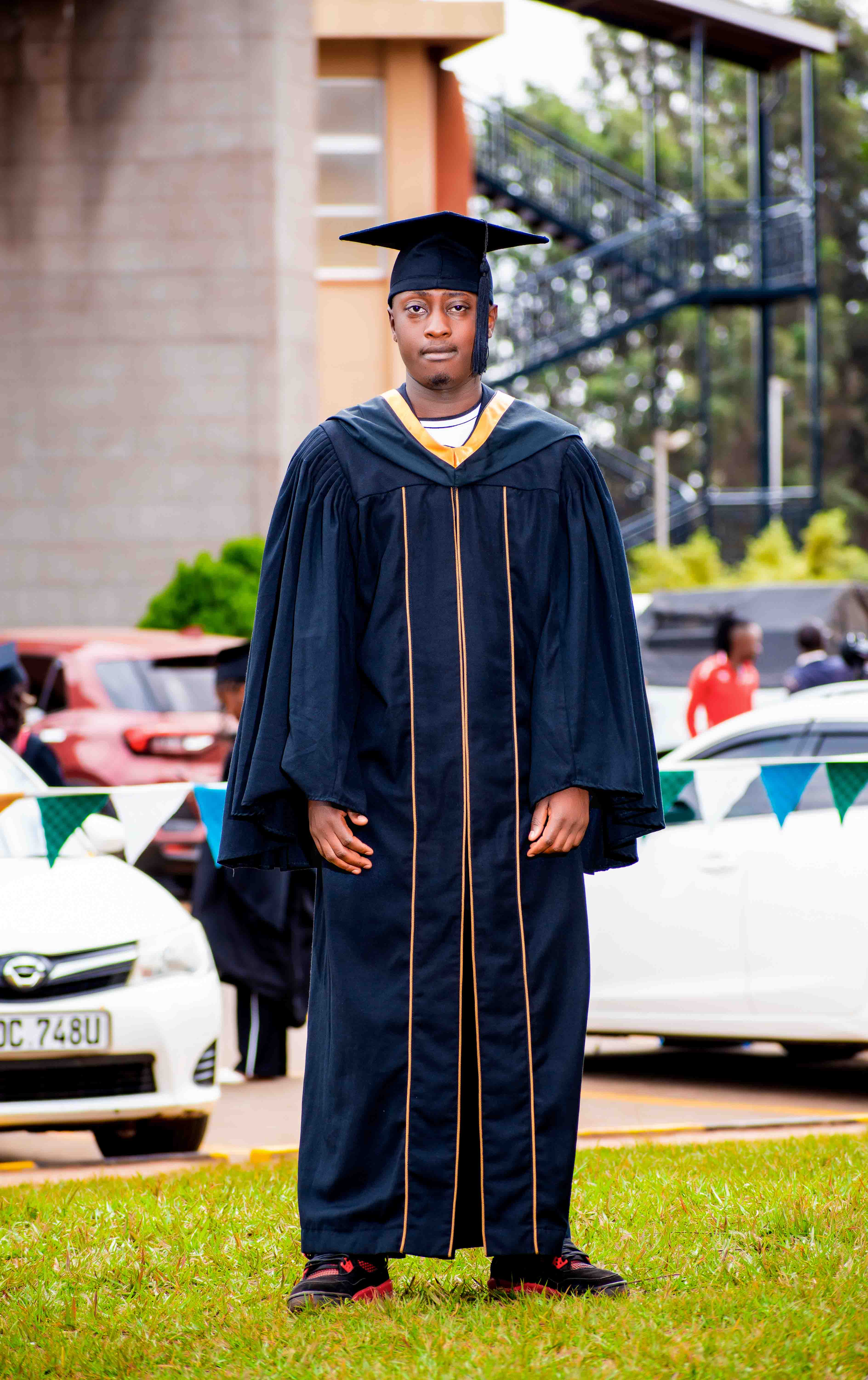 Graduation with diploma scroll